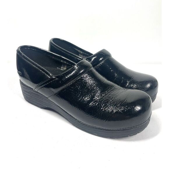 Sketchers Black Patent Leather Tone Ups Clog Slip On Comfort Shoes Women Size 9 - Picture 1 of 6